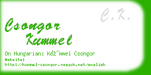 csongor kummel business card